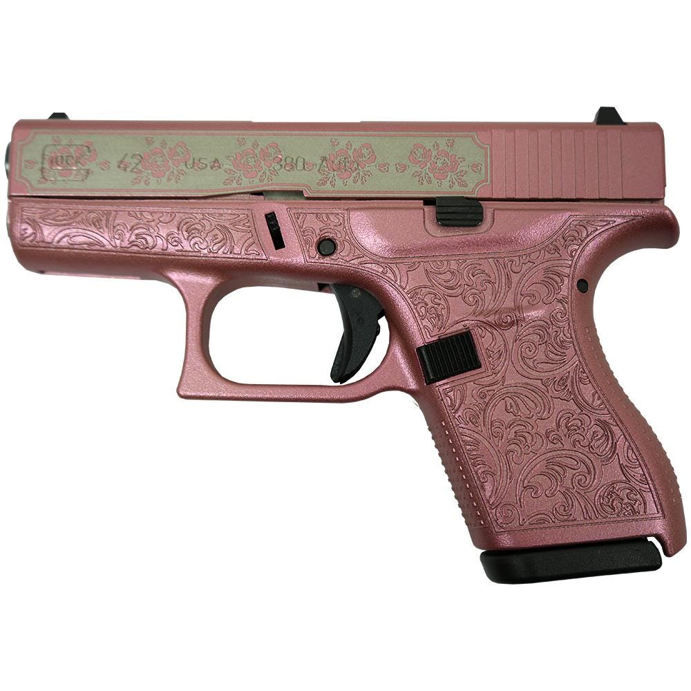 Glock 42 Custom "Glock & Roses Medusa Pink" .380 ACP 3.2" Barrel 6-Rounds - Image 3