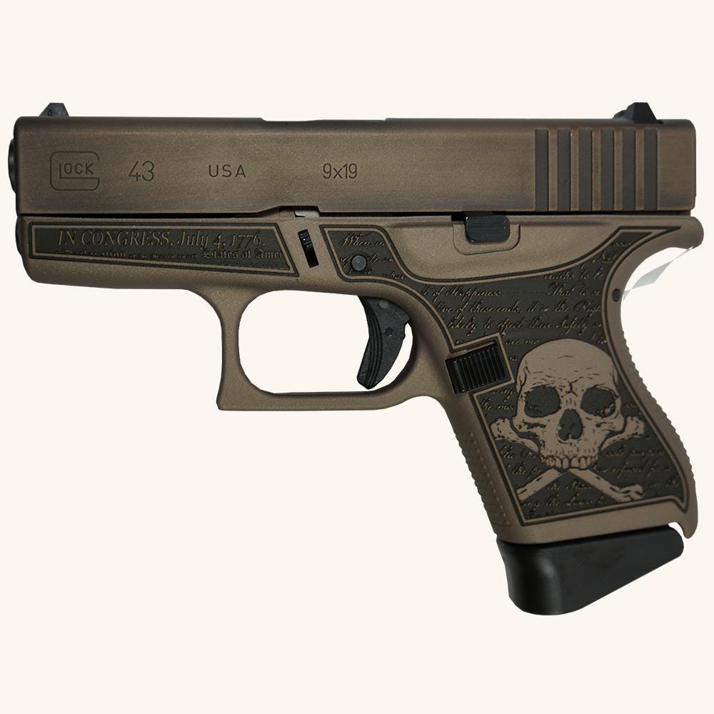 Glock 43 Custom "Revolution Colonial Brown" 9mm 3.4" Barrel 6-Rounds - Image 2