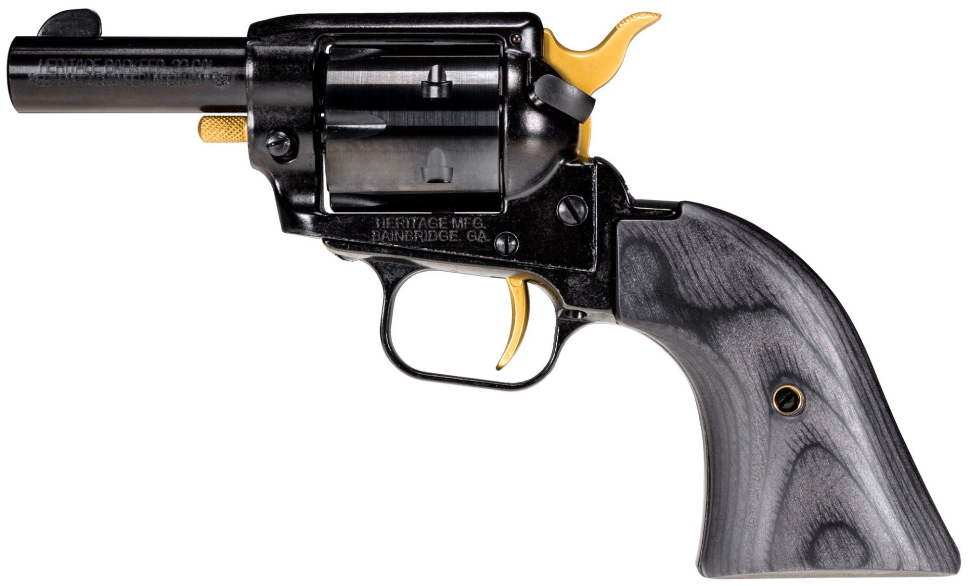 Heritage Barkeep Revolver .22 LR 2.68" Barrel 6-Rounds Gold Accents - Image 2
