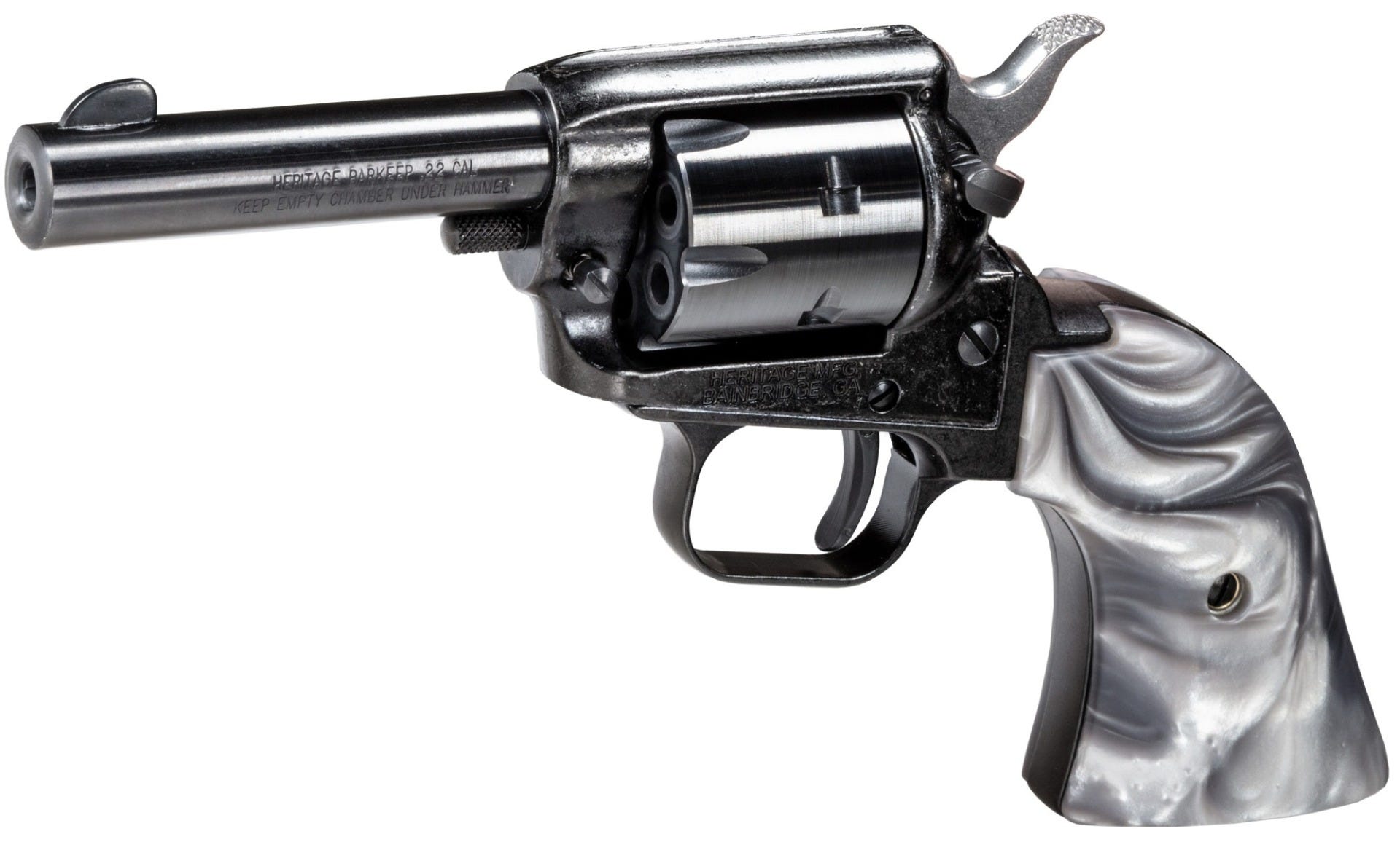 Heritage Firearms Barkeep .22 LR 3" Barrel 6-Rounds Grey Pearl Grips - Image 3