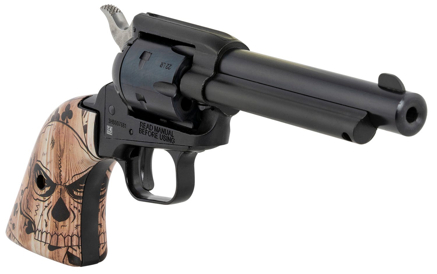 Heritage Firearms Rough Rider .22 LR 4.75" Barrel 6-Rounds Deadman's Hand Ivory Grips - Image 3