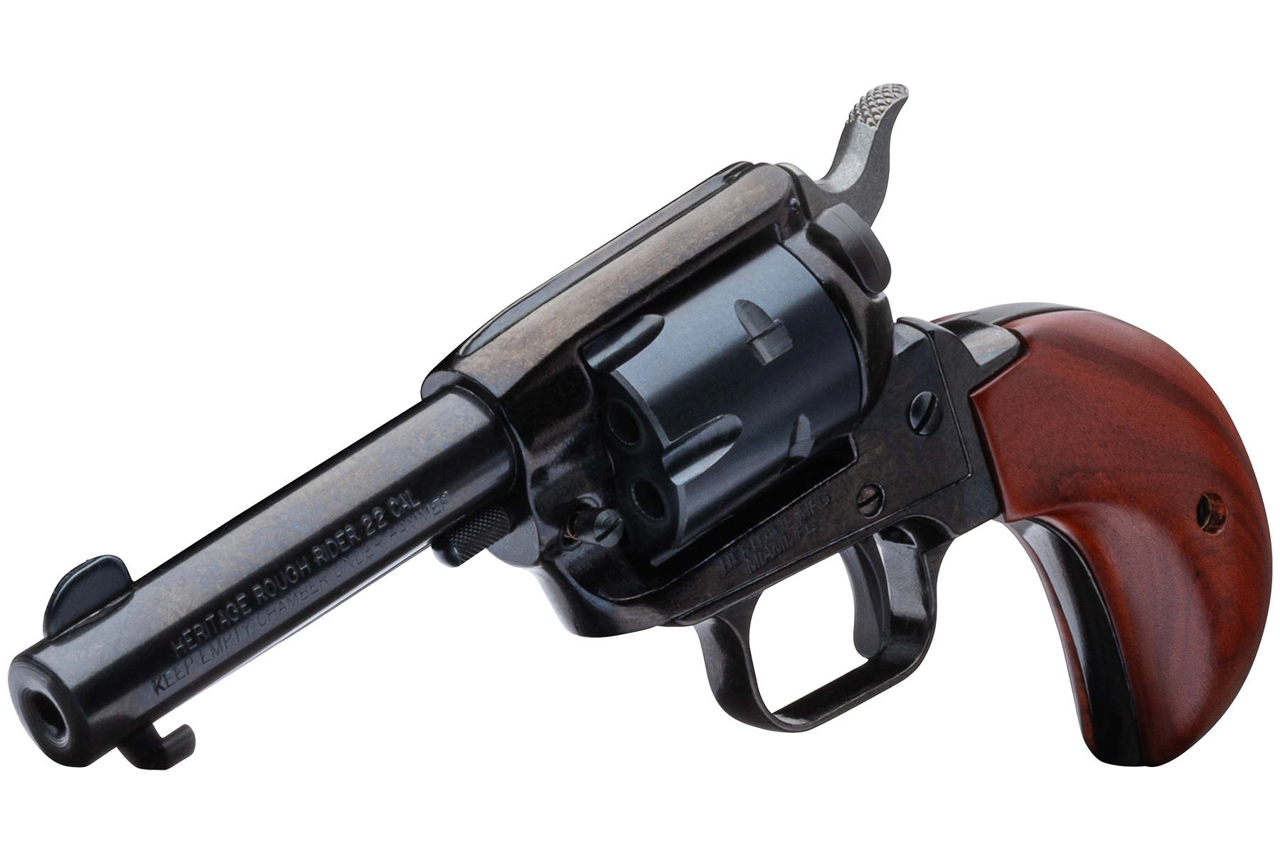 Heritage Rough Rider .22 LR / .22 Mag 3.50" Barrel 6-Rounds Cocobolo Bird Head Grip - Image 4