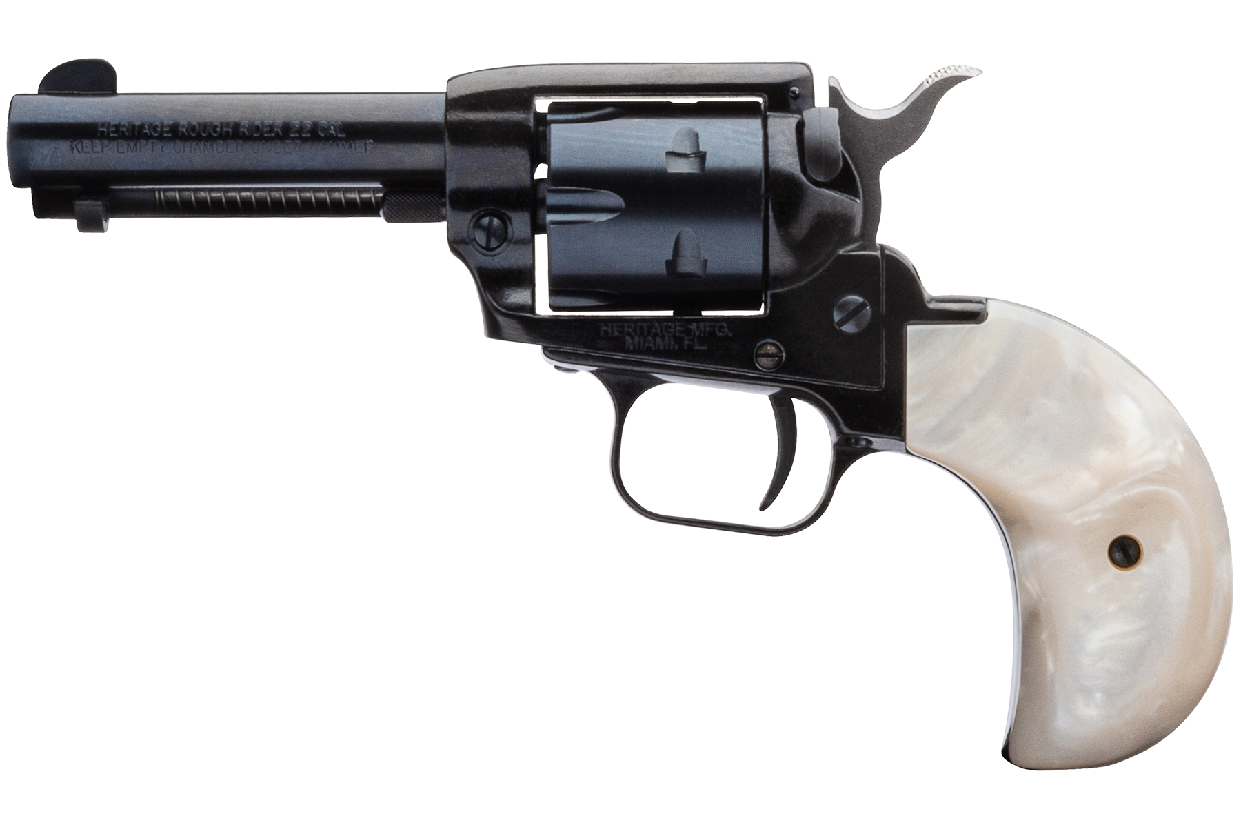 Heritage Firearms Rough Rider .22 LR/.22 Mag 3.50" Barrel 6-Rounds White Pearl Grip - Image 4
