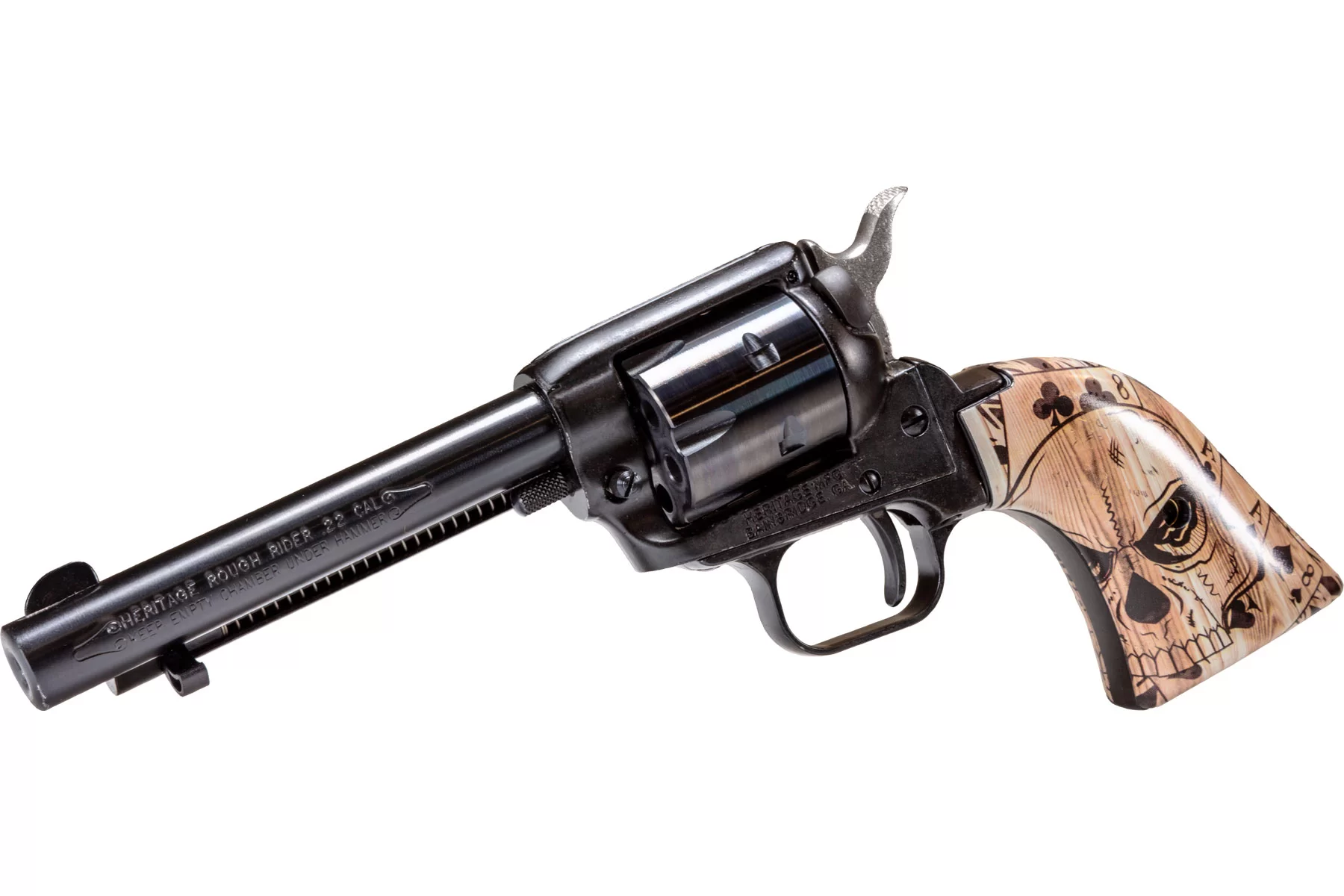 Heritage Firearms Rough Rider .22 LR 4.75" Barrel 6-Rounds Deadman's Hand Ivory Grips - Image 5