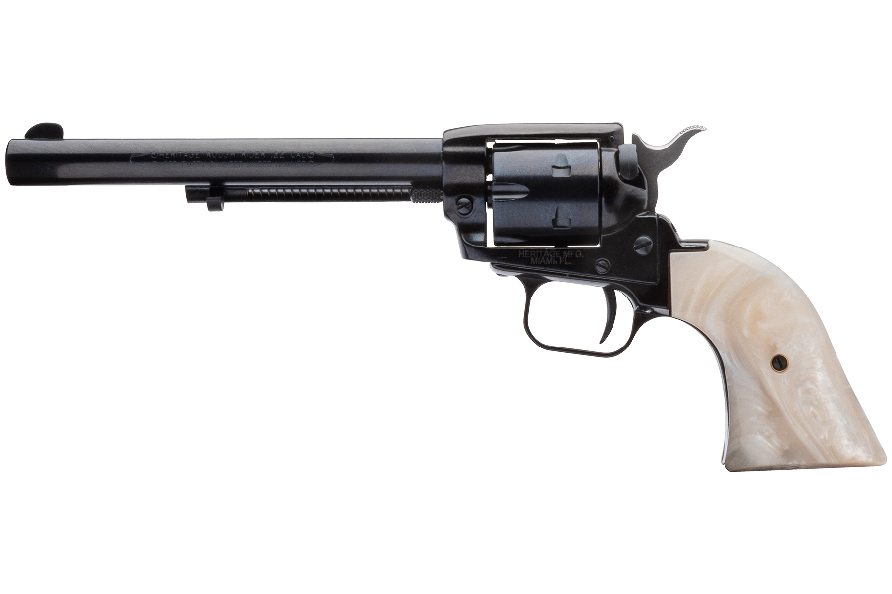 Heritage Firearms Rough Rider .22 LR/.22 Mag 6.5" Barrel 6-Rounds White Pearl Grips - Image 4