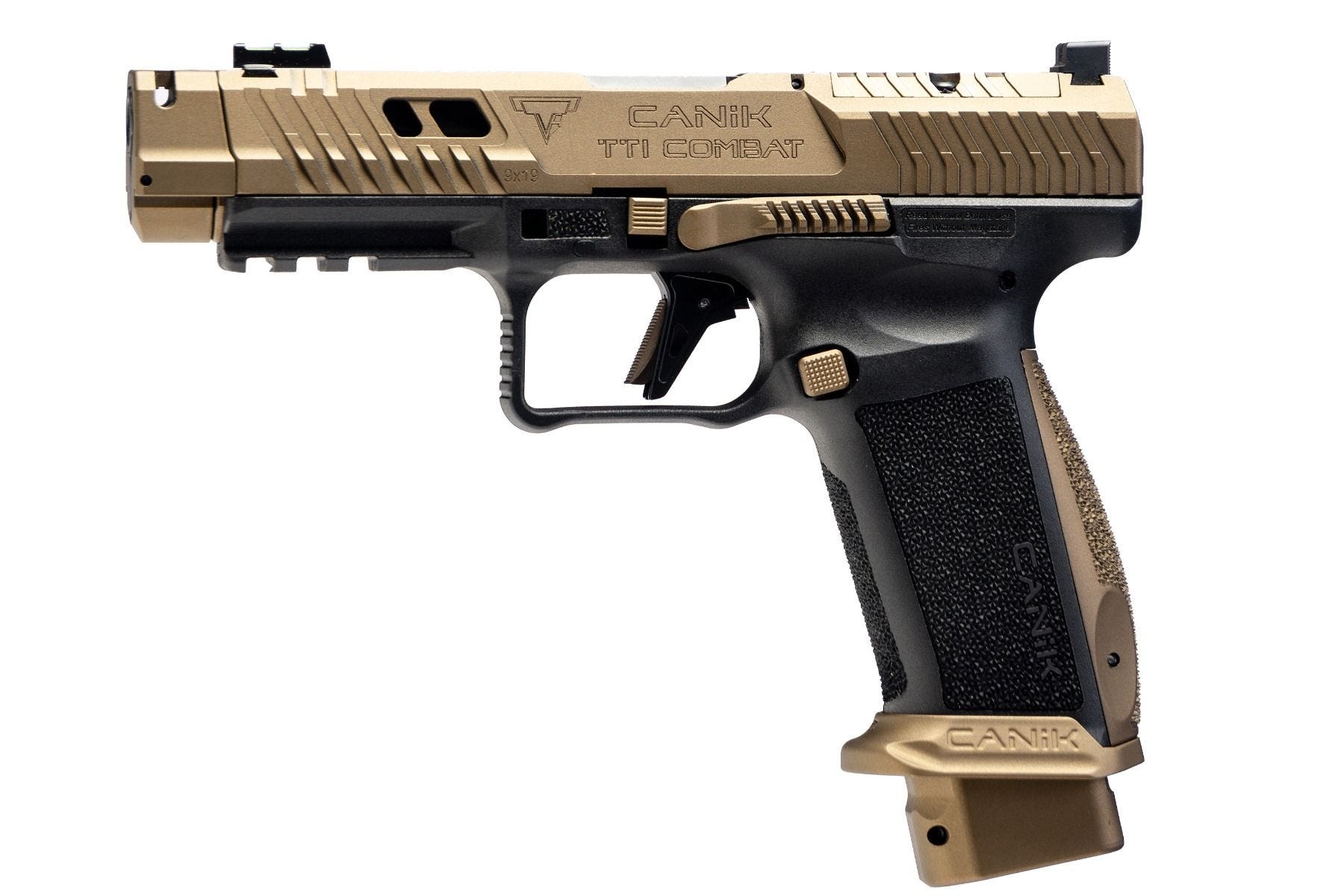 Canik TTI Combat Bronze 9mm 4.6" Barrel 18/21-Rounds w/ MeCanik MO3 Optic - Image 4