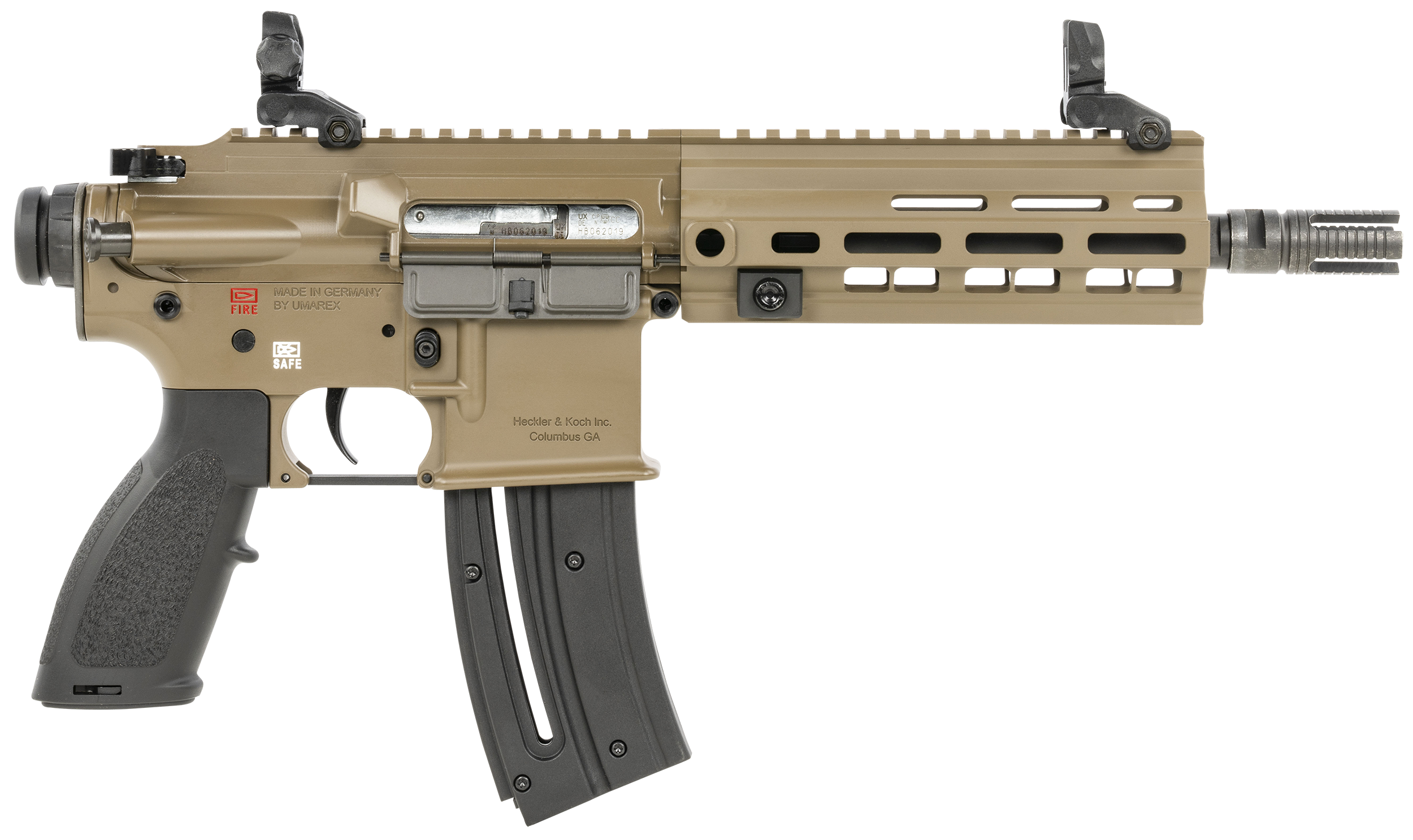 Heckler and Koch HK416 Pistol Flat Dark Earth .22 LR 8.5" Barrel 20-Rounds