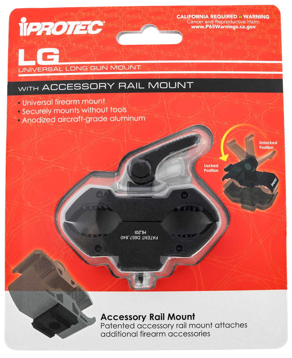iProtec Universal Mount with Accessory Rail Mount