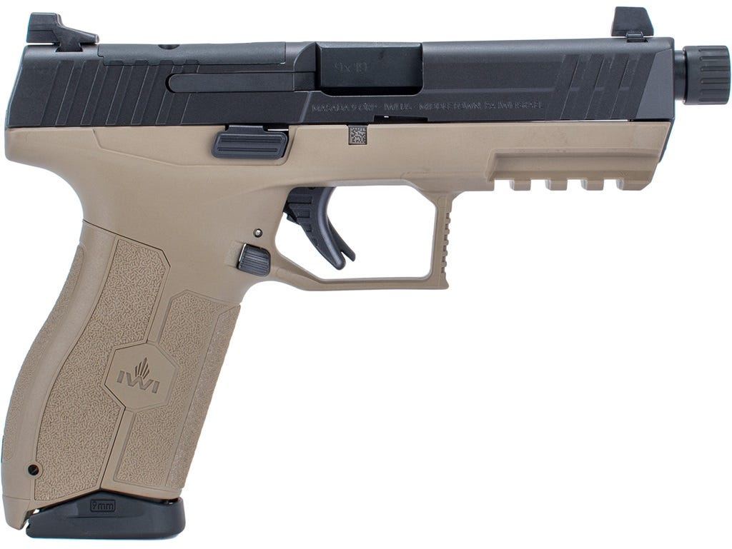 IWI Masada Flat Dark Earth 9mm 4.6" Barrel 10-Rounds Threaded Barrel
