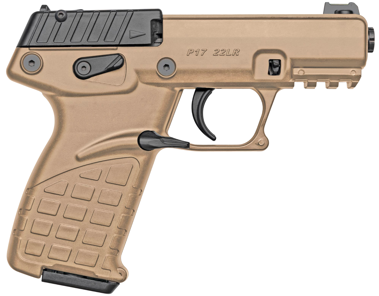 Kel-Tec P17 Tan/Black .22 LR 3.8" Threaded Barrel 16-Rounds 3 Magazines