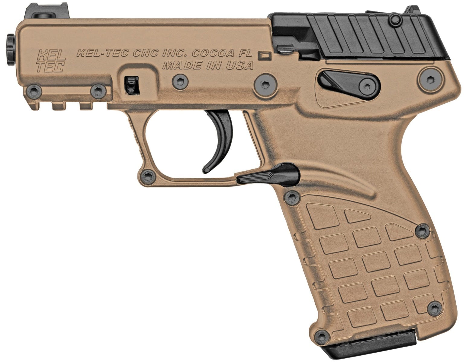 Kel-Tec P17 Tan/Black .22 LR 3.8" Threaded Barrel 16-Rounds 3 Magazines - Image 2