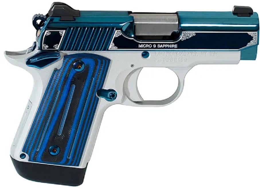 Kimber Micro 9 Sapphire Blue 9mm 3.15" Barrel 7-Rounds