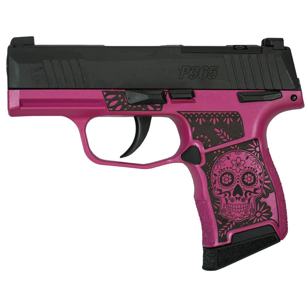 Sig Sauer P365 Sugar Skull-Medusa Pink 9mm 3.1" Barrel 10-Rounds Optics Ready Manual Safety - Image 3