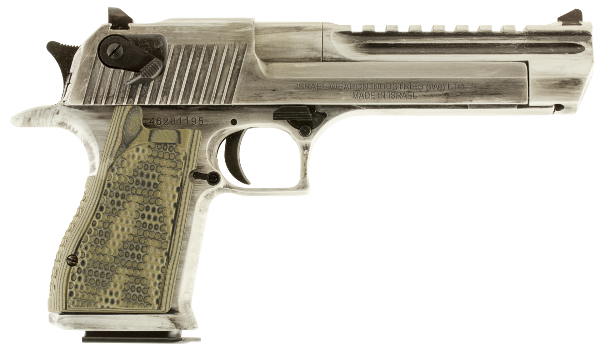 Magnum Research Desert Eagle Mark XIX Distressed White .44 Rem Mag 6" Barrel 8-Rounds