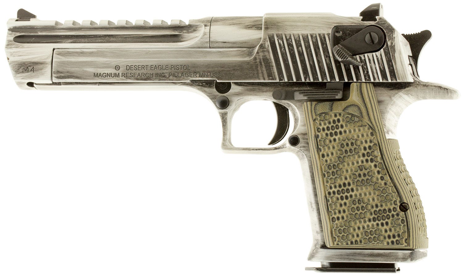 Magnum Research Desert Eagle Mark XIX Distressed White .44 Rem Mag 6" Barrel 8-Rounds - Image 2