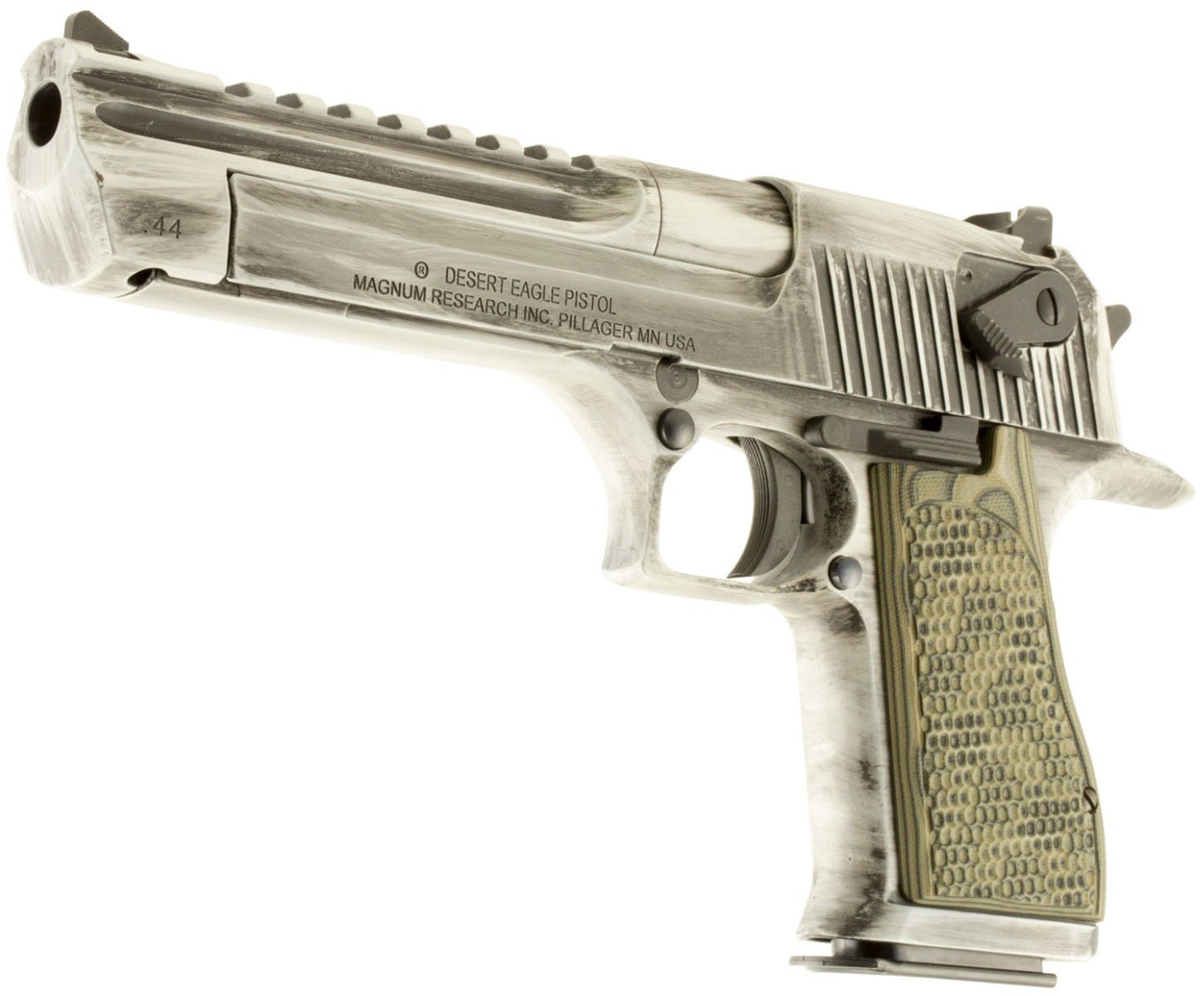 Magnum Research Desert Eagle Mark XIX Distressed White .44 Rem Mag 6" Barrel 8-Rounds - Image 3