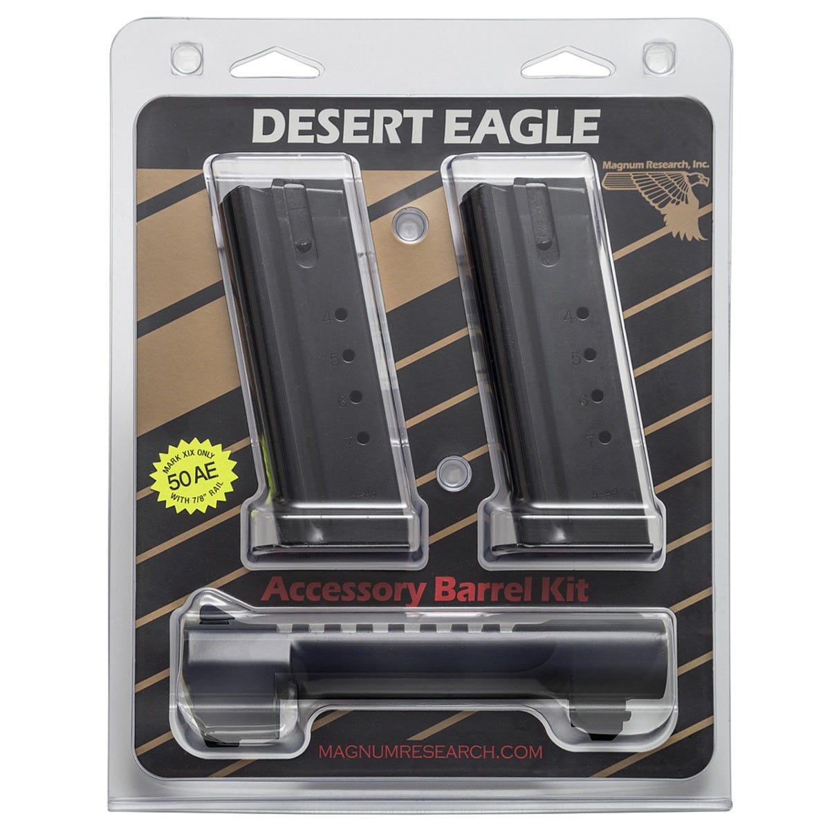 Magnum Research Extra Barrel Stainless .50 AE 6" Barrel 7-Rounds Two Magazines