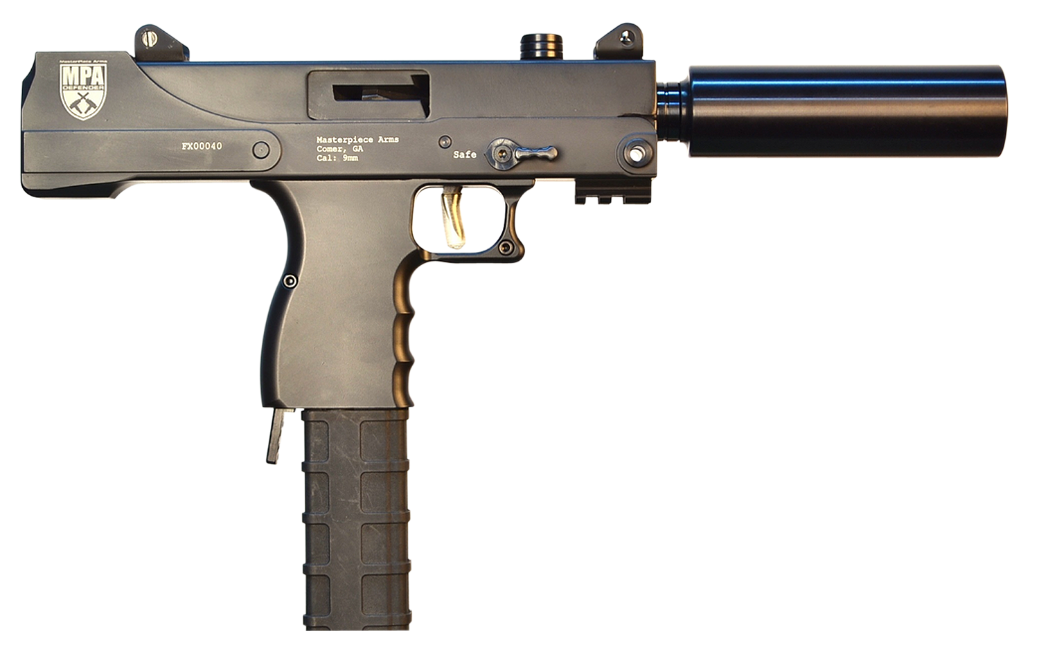 MasterPiece Arms Defender 9mm 5.5" Barrel 30-Rounds Top Cocking