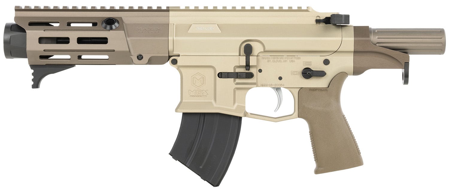 Maxim Defense Industries SPS 505 PDX Semi-automatic Pistol AR 7.62X39 5.5" Barrel 20 Rounds FDE(Arid) - Image 2