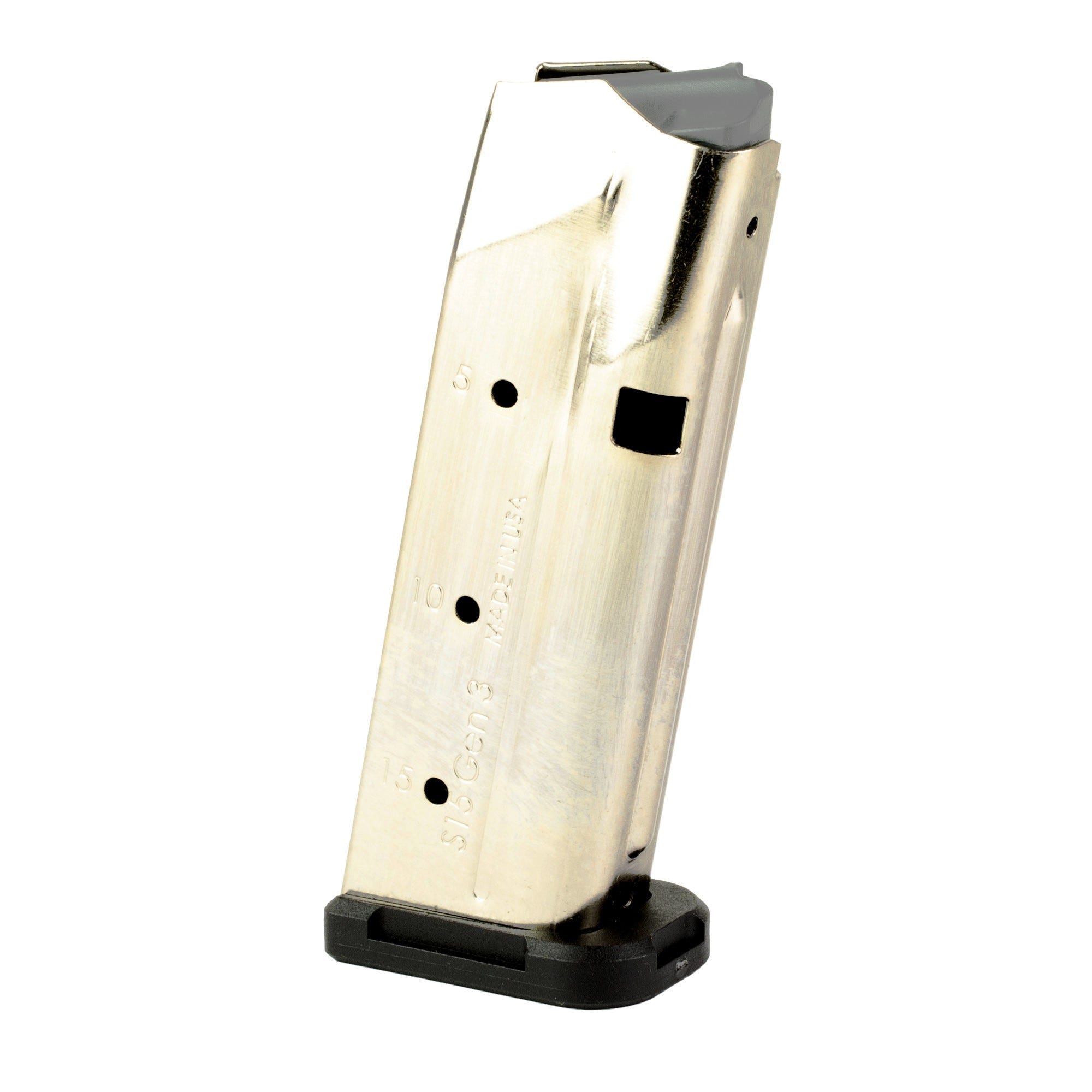 Shield Arms S15 Gen 3 Magazine Nickel 9mm 15-Rounds for Glock 43X/48
