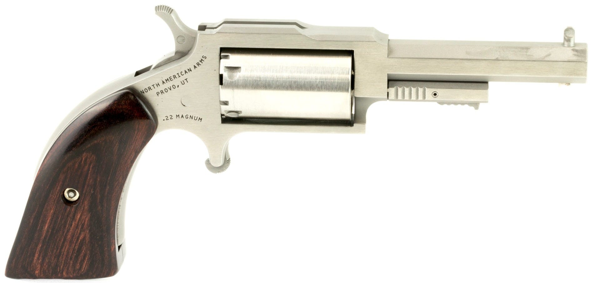 North American Arms 1860 Sheriff Stainless .22 LR / .22 Mag 2.5" Barrel 5-Rounds - Image 2