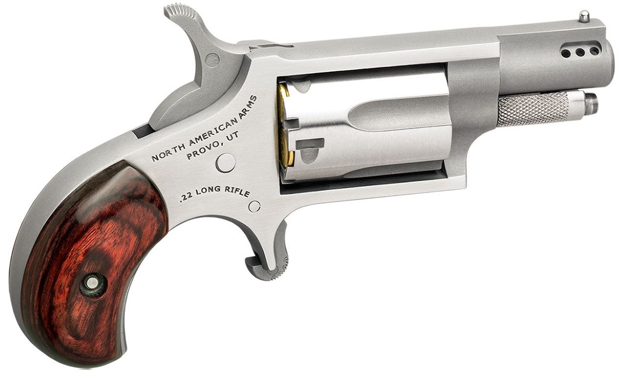 North American Arms Mini-Revolver Stainless .22 LR 1.125" Barrel 5-Rounds Ported