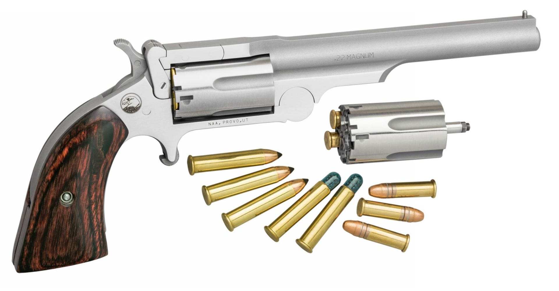 North American Arms Ranger II Stainless .22 Mag 4" Barrel 5-Rounds Bead Front Sight - Image 4