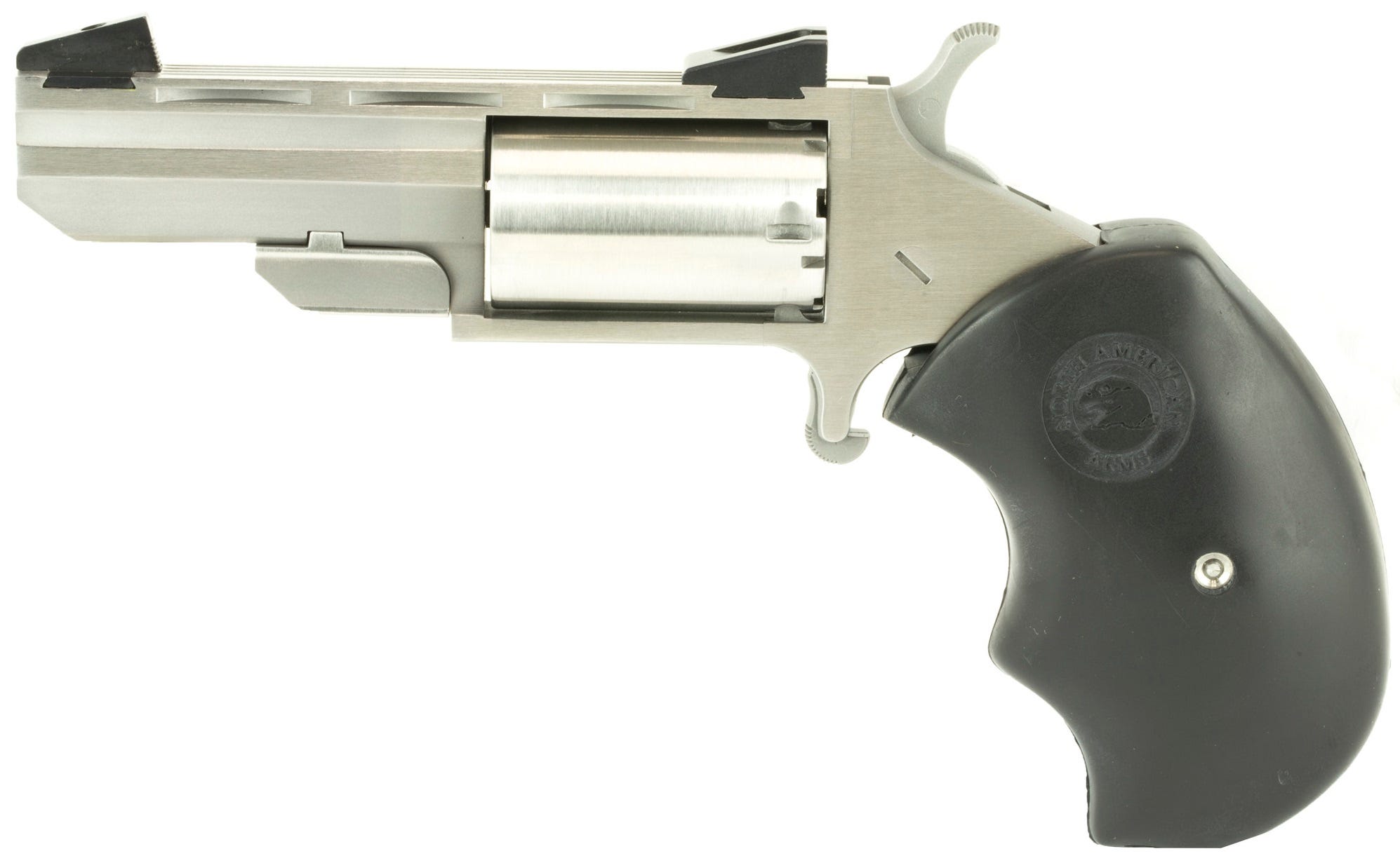 North American Arms Black Widow Stainless .22 LR / .22 Mag 2" Barrel 5-Rounds Fixed Sights - Image 3