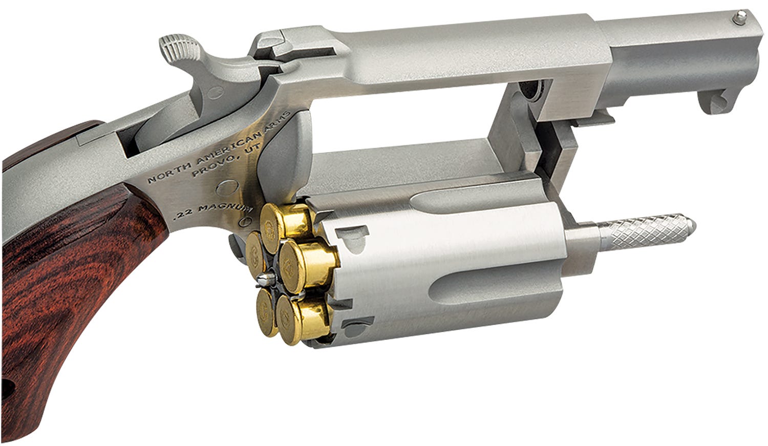 North American Arms Sidewinder Stainless .22 LR / .22 Mag 4" Barrel 5-Rounds - Image 2