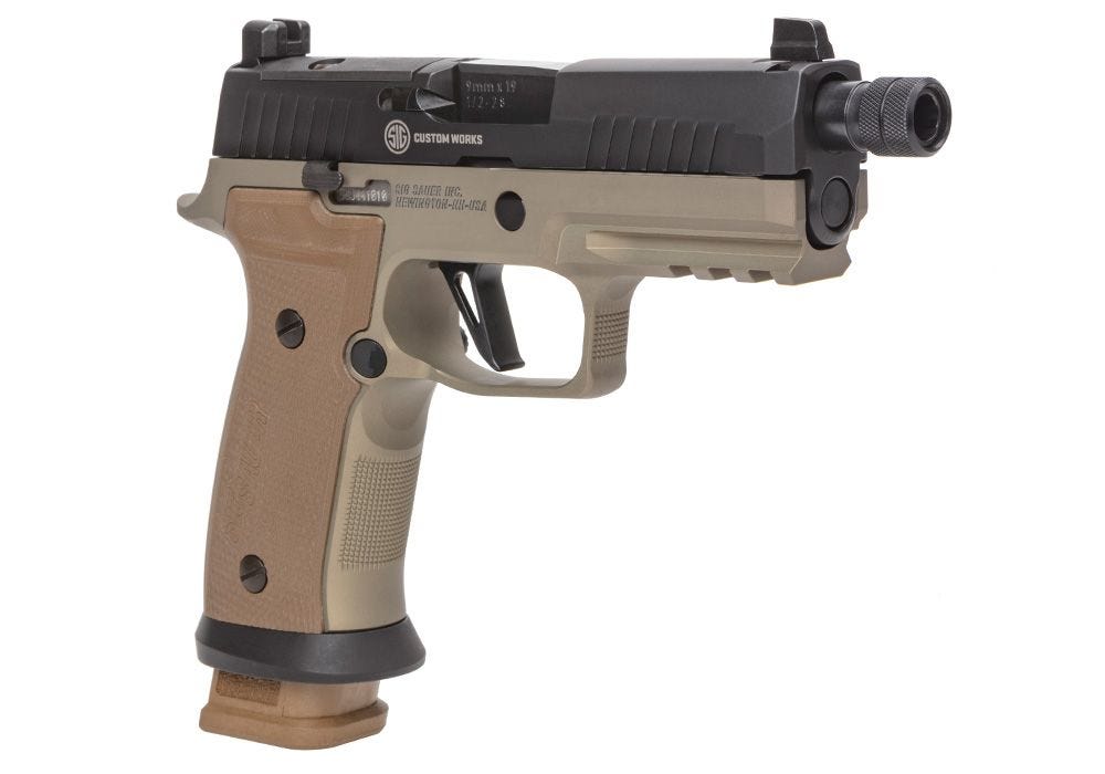 Sig Sauer P320 AXG Combat Flat Dark Earth 9mm 4.6" Barrel 21-RoundsThreaded Barrel - Image 3