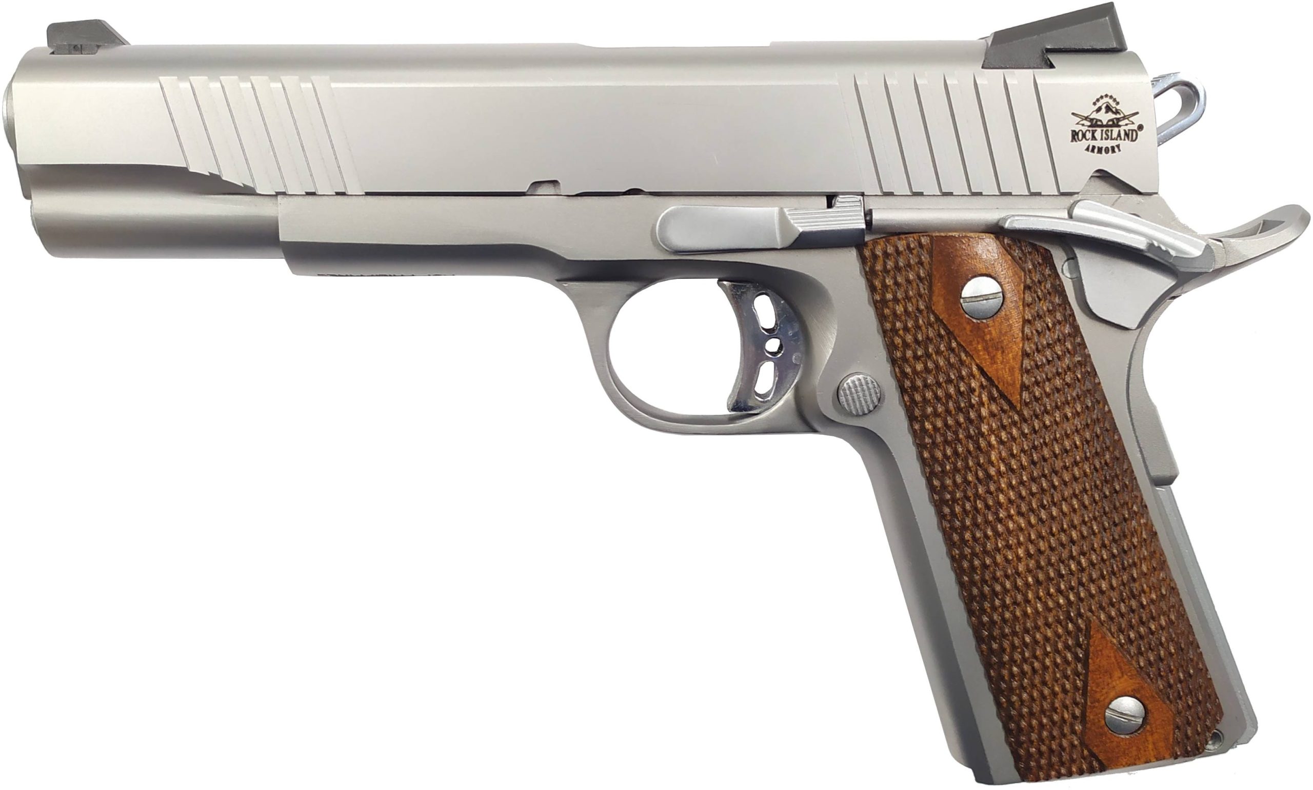 Rock Island Armory Rock Standard FS Stainless .45 ACP 5" Barrel 8-Rounds - Image 2