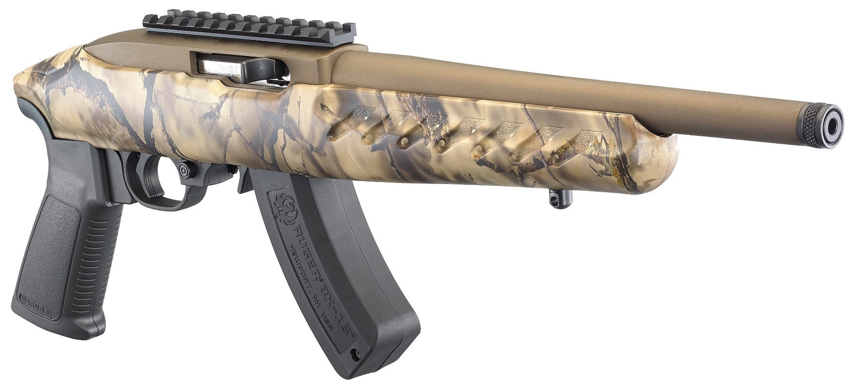 Ruger 22 Charger Go Wild Camo / Burnt Bronze .22 LR 10" Barrel 15-Rounds - Image 2