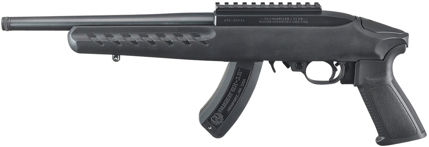 Ruger Charger Pistol Black .22 LR 10" Barrel 15-Rounds Threaded Barrel - Image 2