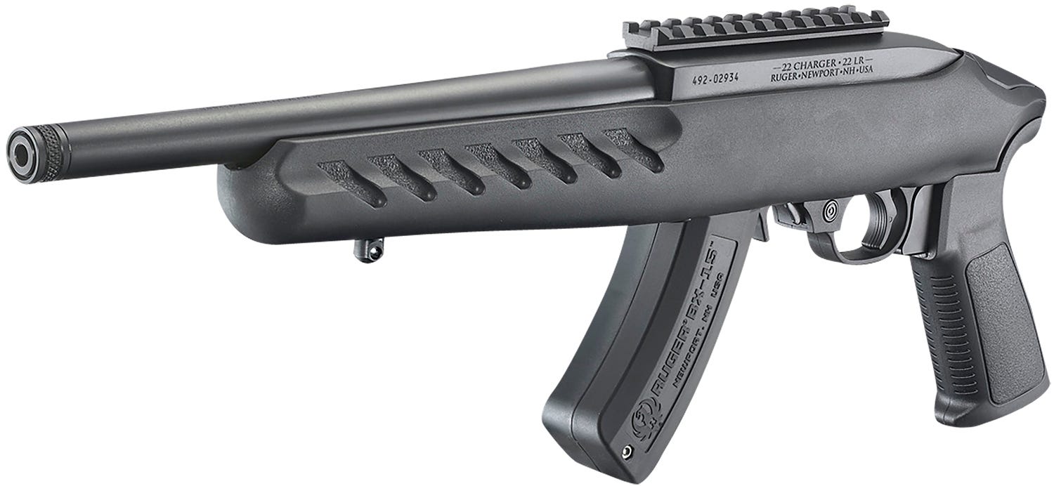 Ruger Charger Pistol Black .22 LR 10" Barrel 15-Rounds Threaded Barrel - Image 3
