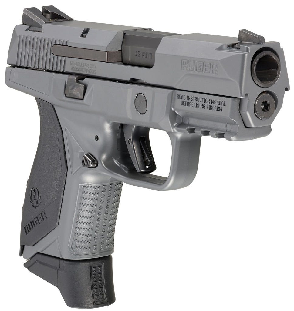Ruger American Compact Pro Gray .45 ACP 3.75" Barrel 7-Rounds 3-Dot Sights - Image 3