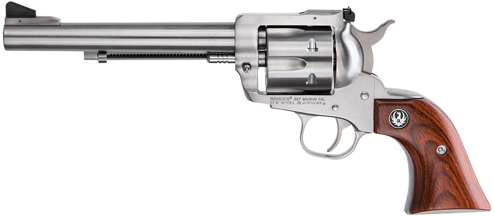 Ruger Blackhawk Stainless .357 Mag 6.5" Barrel 6-Rounds Adjustable Rear Sight - Image 2