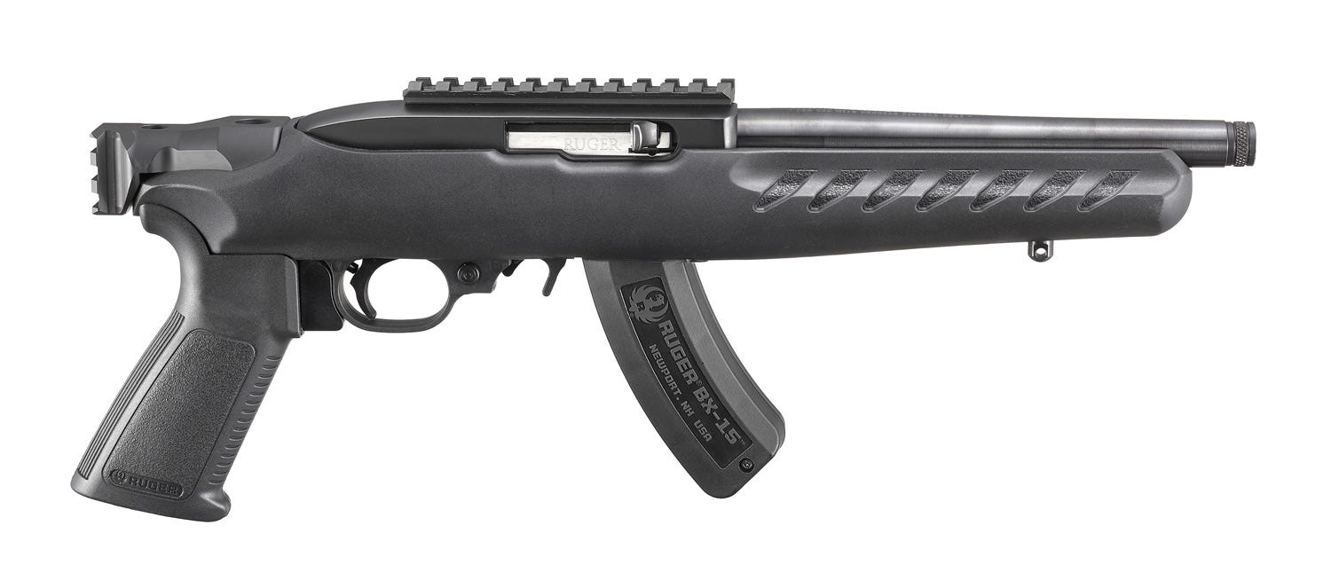 Ruger 22 Charger Pistol .22 LR 8" Barrel 15-Round w/ Bipod