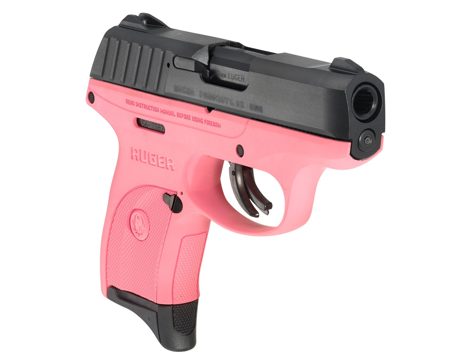 Ruger EC9s Pink/Black 9mm 3.12" Barrel 7-Rounds Checkered Grip - Image 2