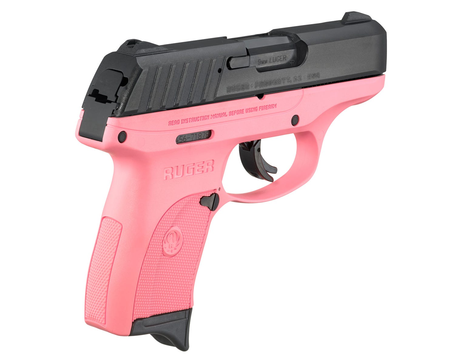 Ruger EC9s Pink/Black 9mm 3.12" Barrel 7-Rounds Checkered Grip - Image 3