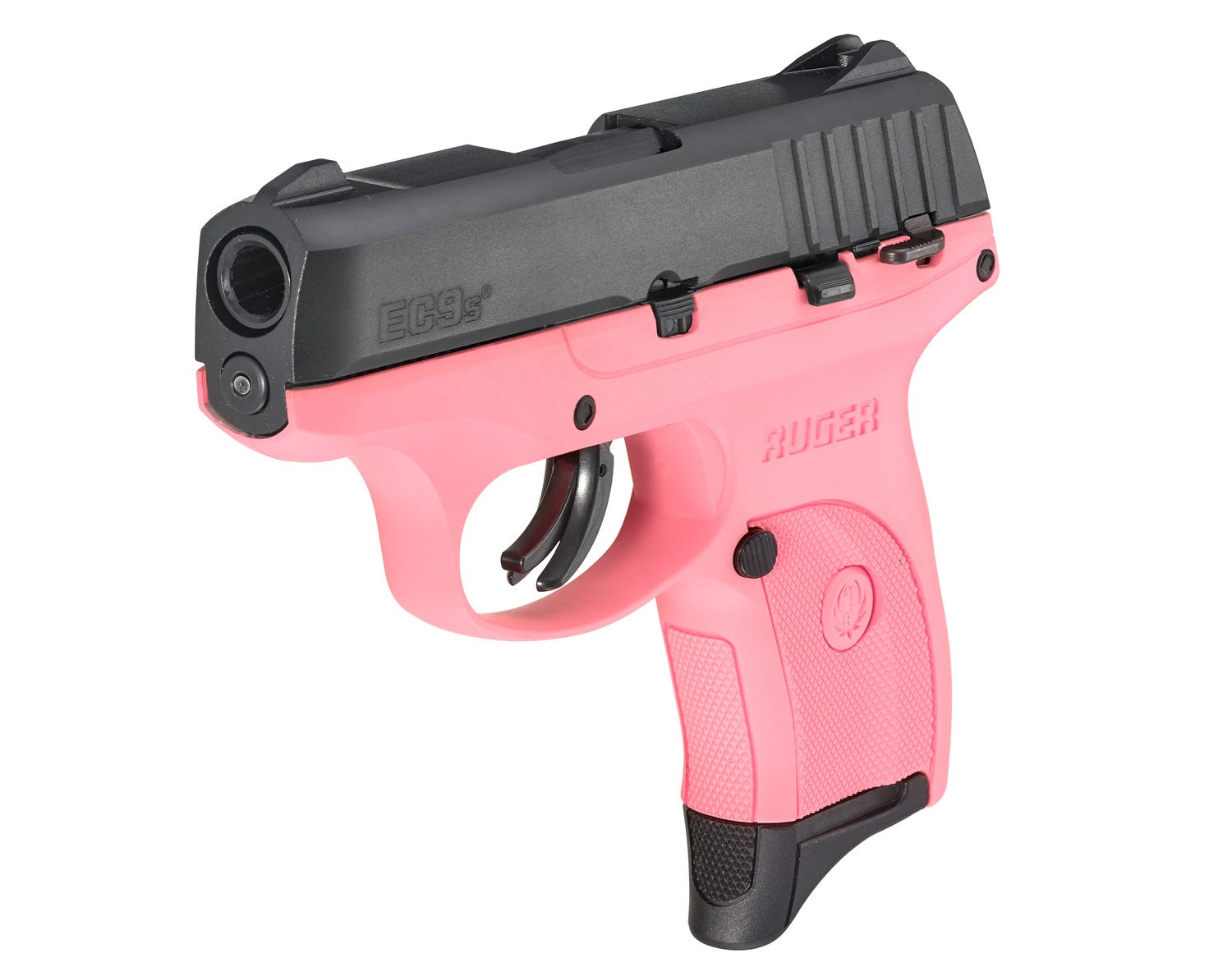 Ruger EC9s Pink/Black 9mm 3.12" Barrel 7-Rounds Checkered Grip - Image 4