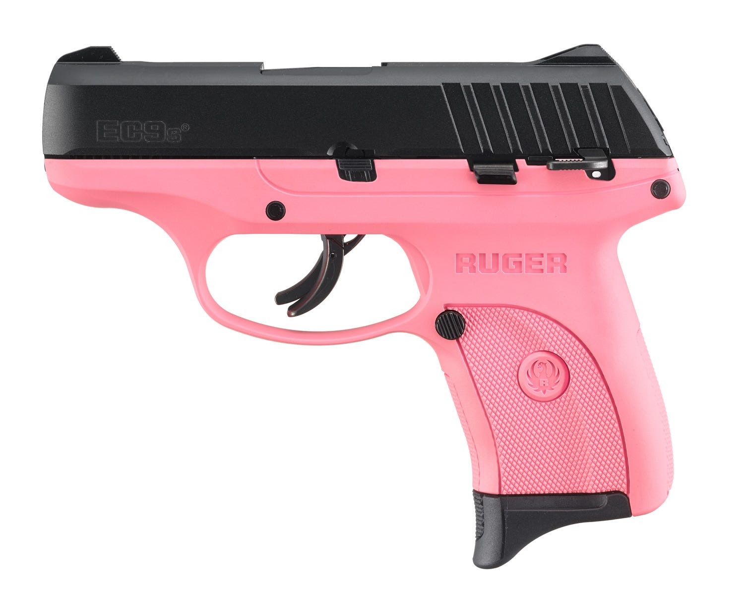 Ruger EC9s Pink/Black 9mm 3.12" Barrel 7-Rounds Checkered Grip - Image 5