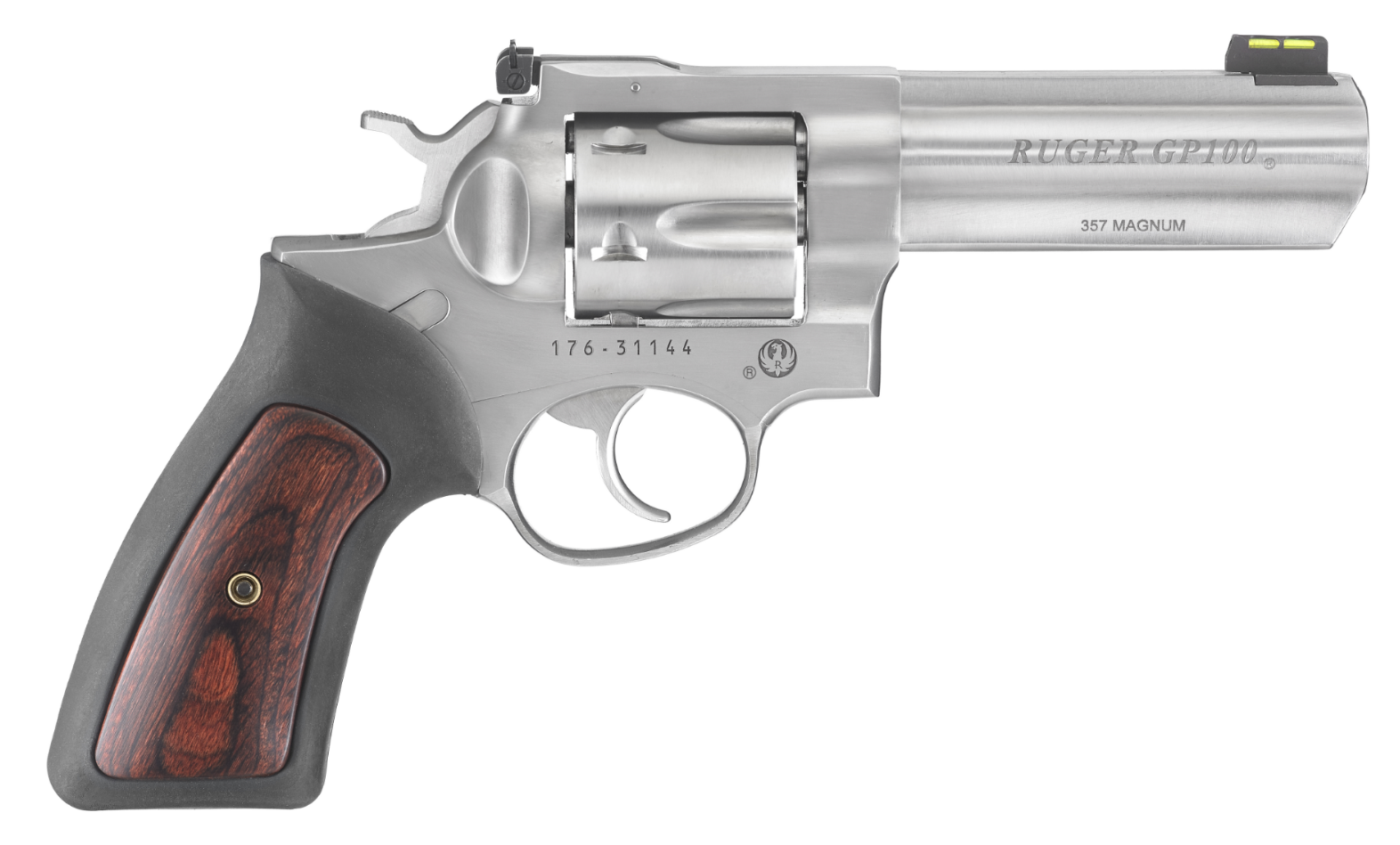 Ruger GP100 Stainless .357 Mag 4.2" Barrel 6-Rounds Fiber Optic Sight