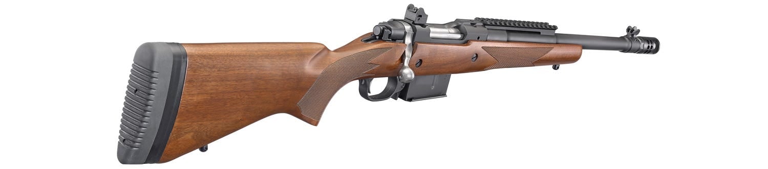 Ruger GunSite Scout Walnut .450 BM 16.1" Barrel 4-Rounds Hybrid Muzzle Brake - Image 5