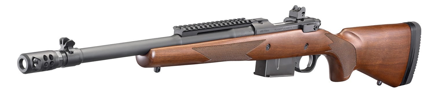 Ruger GunSite Scout Walnut .450 BM 16.1" Barrel 4-Rounds Hybrid Muzzle Brake - Image 4