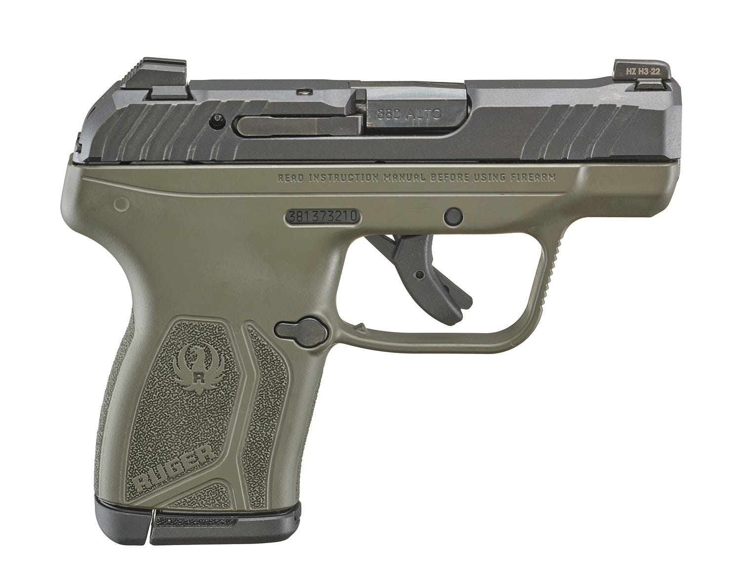 Ruger LCP Max OD Green .380 ACP 2.8" Barrel 10-Rounds