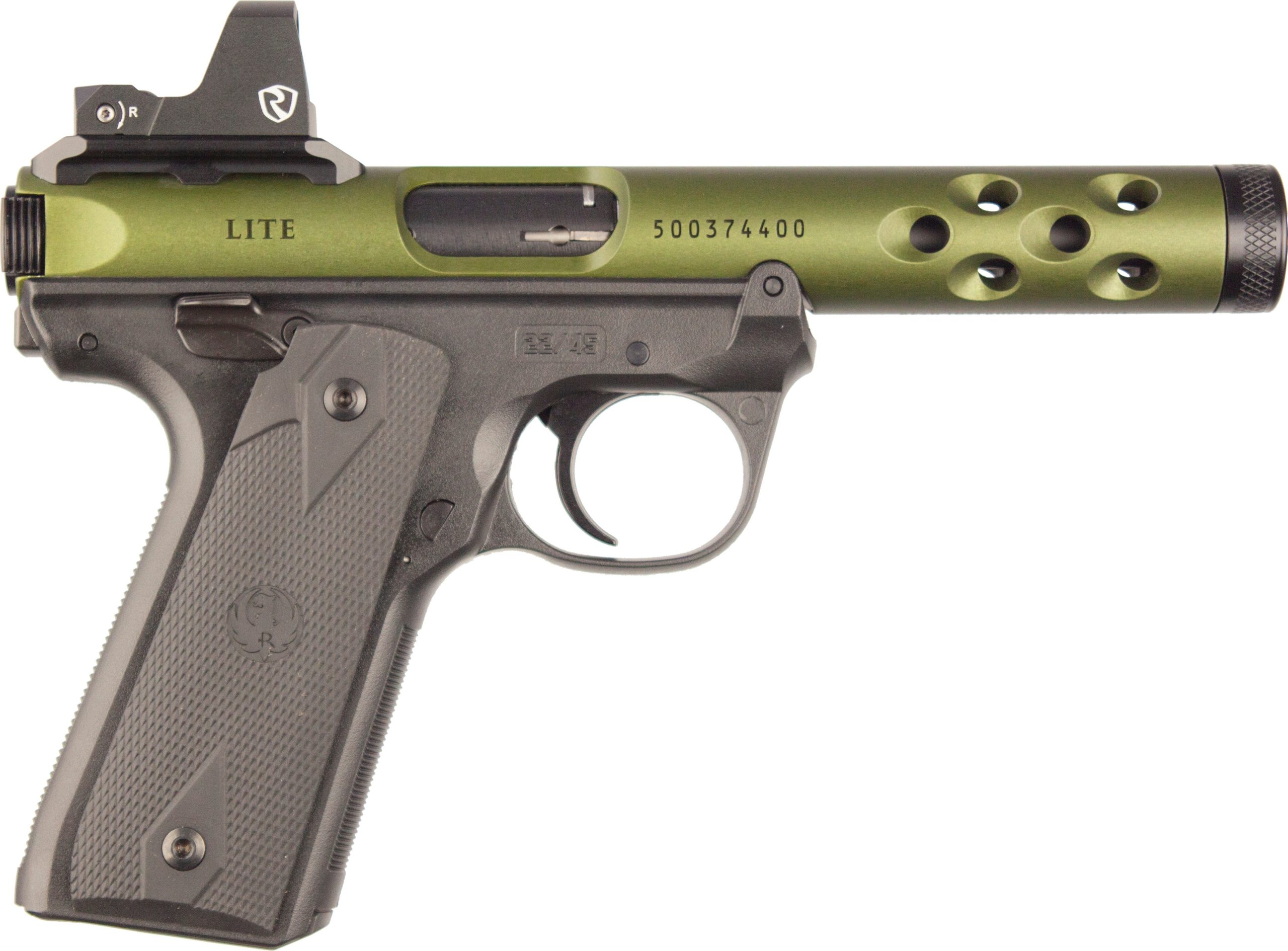 Ruger Mark IV 22/45 Lite Green .22 LR 4.4" Barrel 10-Rounds w/ Riton Optic - Image 2