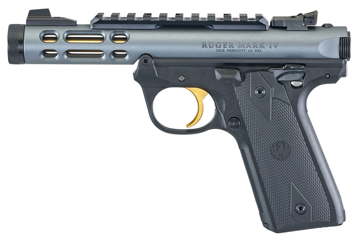 Ruger Mark IV 22/45 Lite Grey Anodized .22 LR 4.4" Barrel 10-Rounds - Image 2