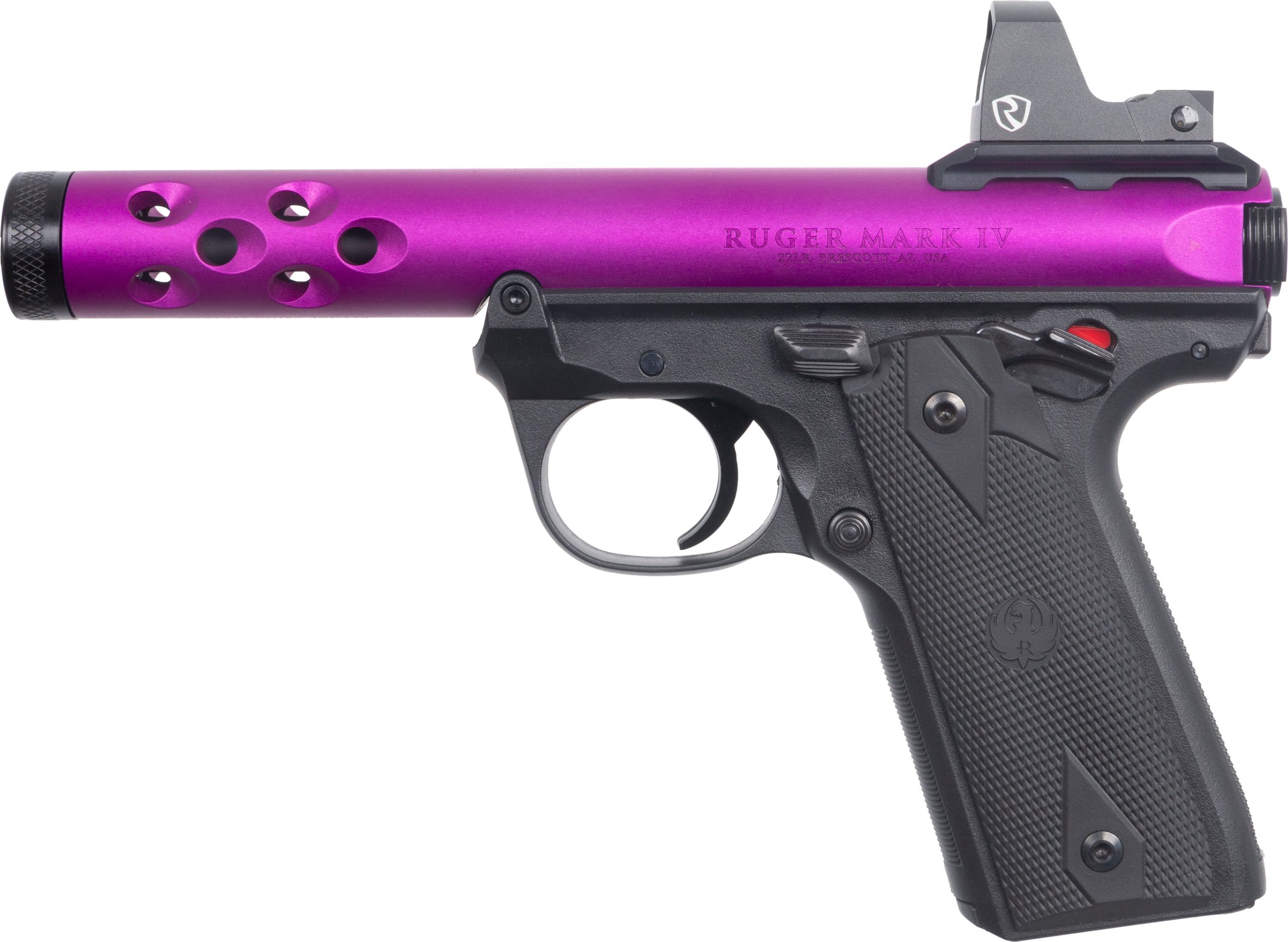 Ruger Mark IV 22/45 Lite Purple .22 LR 4.4" Barrel 10-Rounds w/ Riton Optic - Image 3