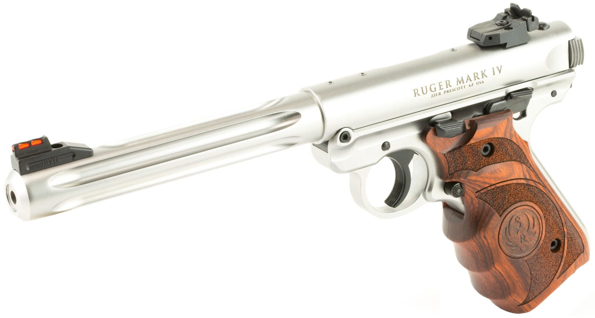 Ruger Mark IV Hunter Stainless .22 LR 6.88" Barrel 10-Rounds Target Grip - Image 3