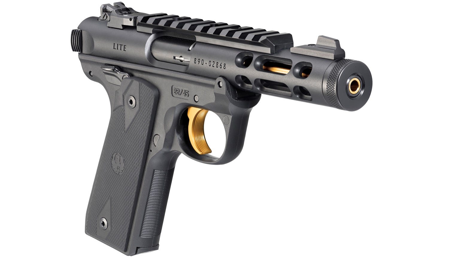 Ruger Mark IV 22/45 Lite .22 LR 4.4" Barrel 10-Rounds Gold Trigger - Image 2